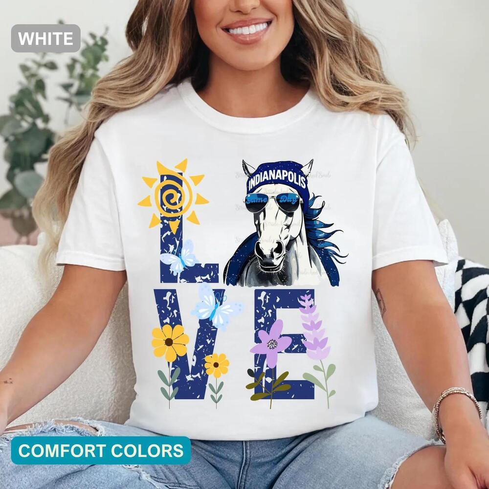 Indianapolis Love T-Shirt Indy Boho Style Tee Colts S Game Day Gift